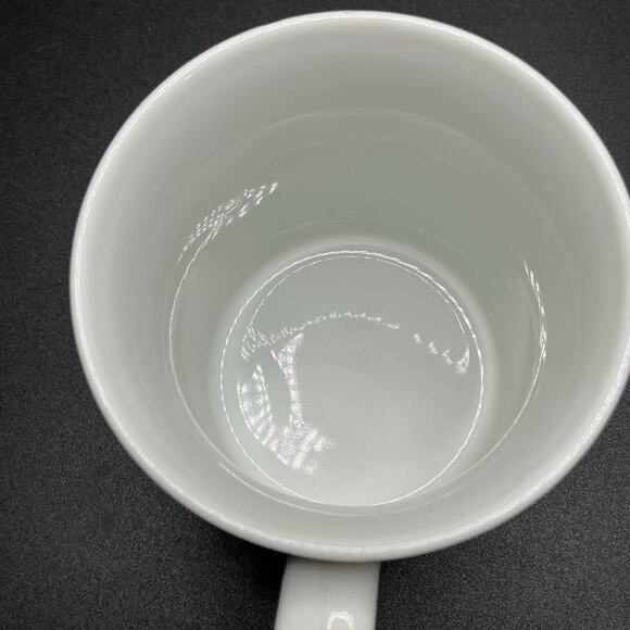 Curzon Running Easter Rabbit Ceramic Coffee Mug Blue & White Stripes, Vtg. - Picture 6 of 7